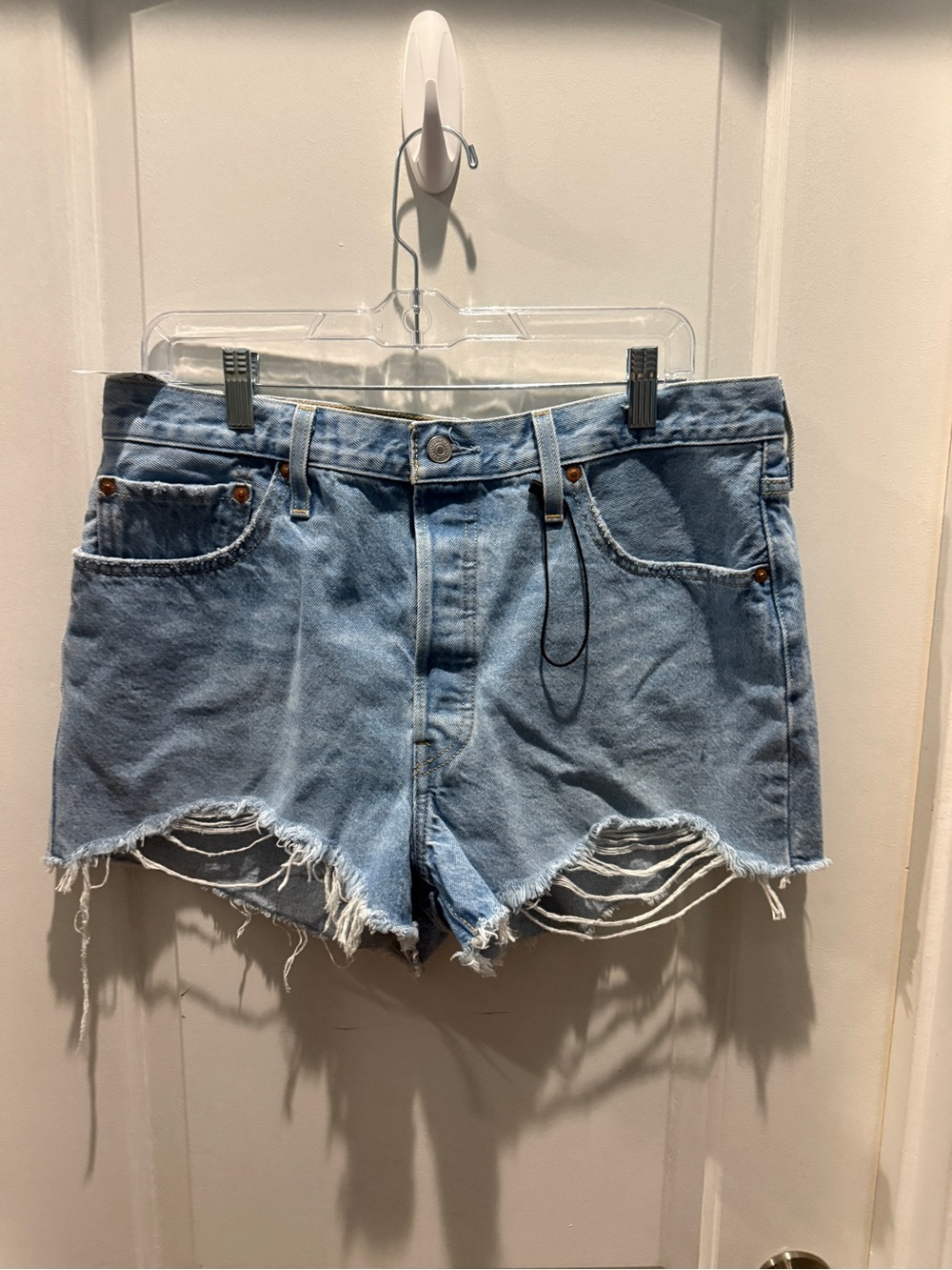 Levi Light Wash 501 Shorts